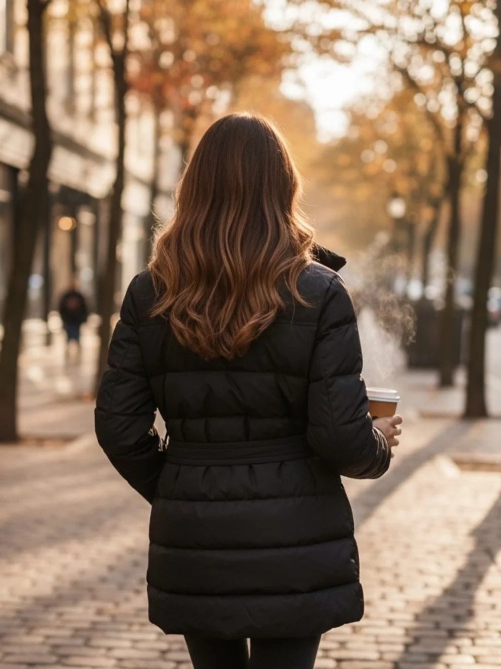 Michael Kors Black Quilted Belted Puffer Coat
